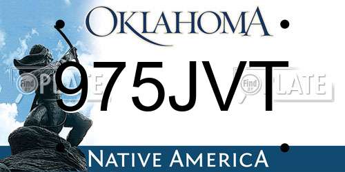 975JVT Oklahoma License Plate
