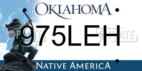 975LEH Oklahoma License Plate