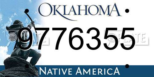 9776355 Oklahoma License Plate