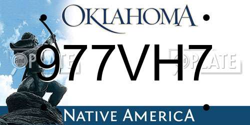 977VH7 Oklahoma License Plate