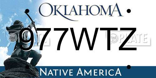 977WTZ Oklahoma License Plate