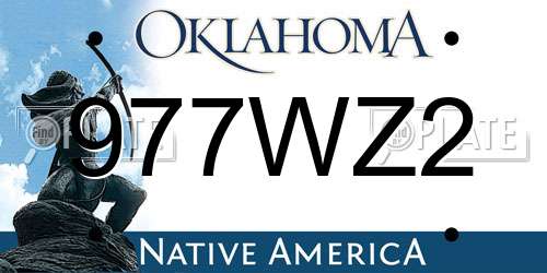 977WZ2 Oklahoma License Plate