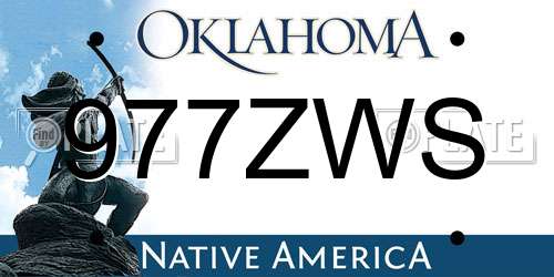 977ZWS Oklahoma License Plate
