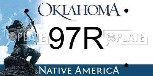 97R Oklahoma License Plate