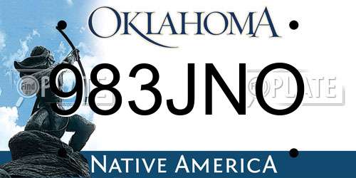 983JNO Oklahoma License Plate