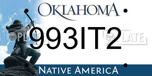 993IT2 Oklahoma License Plate