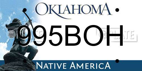 995BOH Oklahoma License Plate