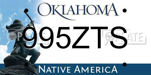995ZTS Oklahoma License Plate