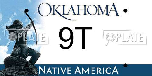 9T Oklahoma License Plate