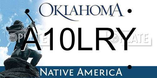 A10LRY Oklahoma License Plate