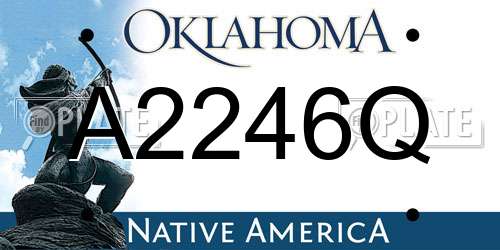A2246Q Oklahoma License Plate