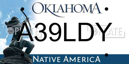 A39LDY Oklahoma License Plate