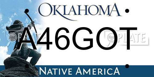 A46GOT Oklahoma License Plate