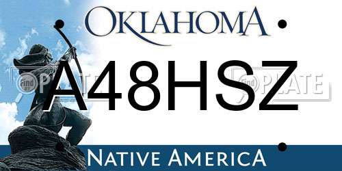 A48HSZ Oklahoma License Plate