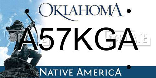 A57KGA Oklahoma License Plate