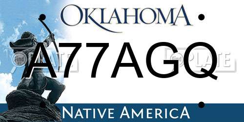 A77AGQ Oklahoma License Plate
