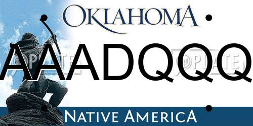 AAADQQQ Oklahoma License Plate
