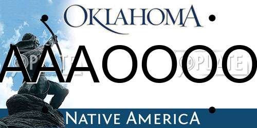 AAAOOOO Oklahoma License Plate
