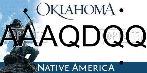 AAAQDQQ Oklahoma License Plate