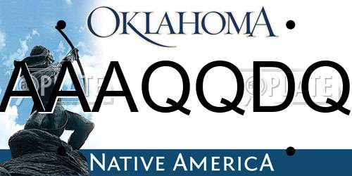 AAAQQDQ Oklahoma License Plate