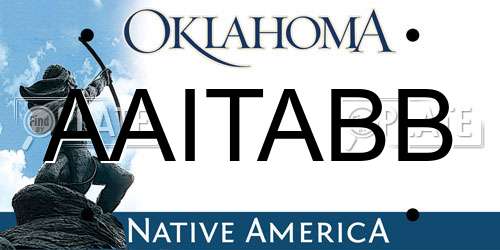 AAITABB Oklahoma License Plate