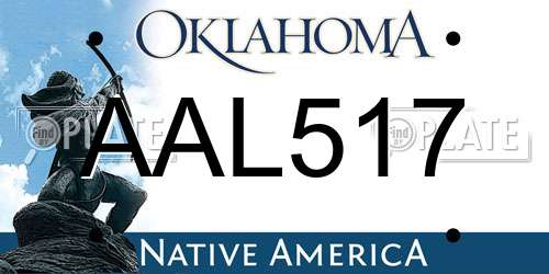 AAL517 Oklahoma License Plate