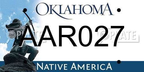 AAR027 Oklahoma License Plate