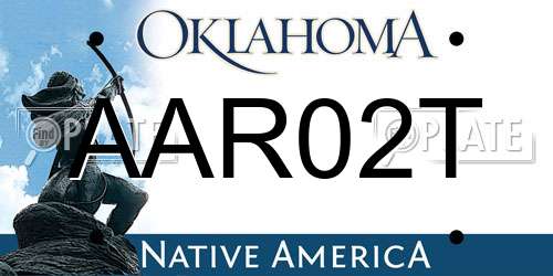 AAR02T Oklahoma License Plate