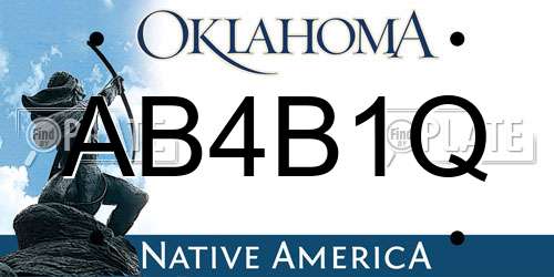 AB4B1Q Oklahoma License Plate