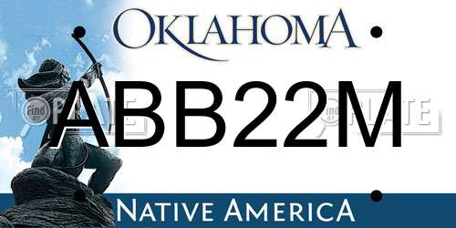 ABB22M Oklahoma License Plate
