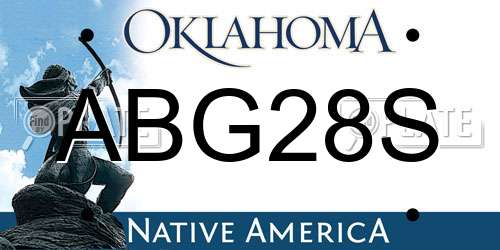 ABG28S Oklahoma License Plate