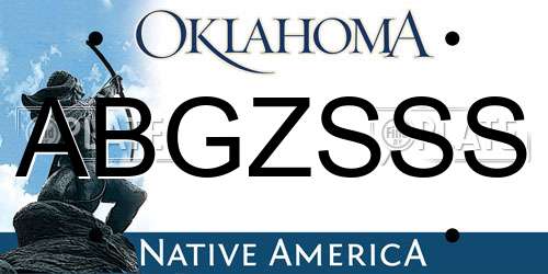 ABGZSSS Oklahoma License Plate