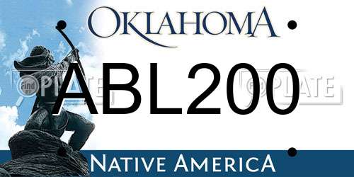ABL200 Oklahoma License Plate