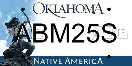 ABM25S Oklahoma License Plate