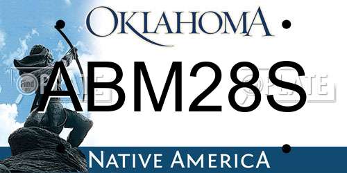 ABM28S Oklahoma License Plate
