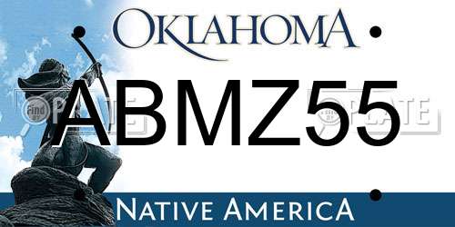 ABMZ55 Oklahoma License Plate