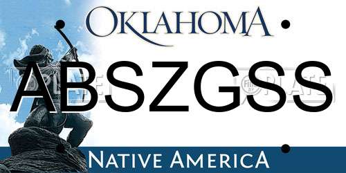 ABSZGSS Oklahoma License Plate