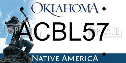 ACBL57 Oklahoma License Plate