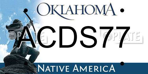 ACDS77 Oklahoma License Plate