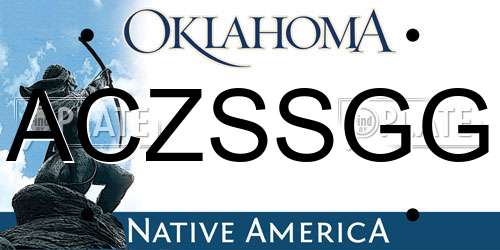 ACZSSGG Oklahoma License Plate