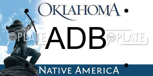 ADB Oklahoma License Plate