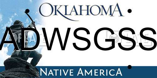 ADWSGSS Oklahoma License Plate