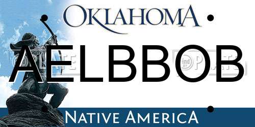 AELBBOB Oklahoma License Plate