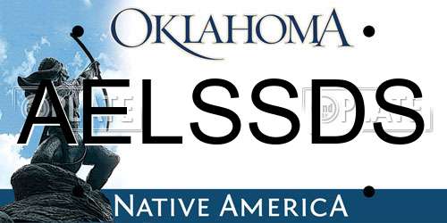 AELSSDS Oklahoma License Plate