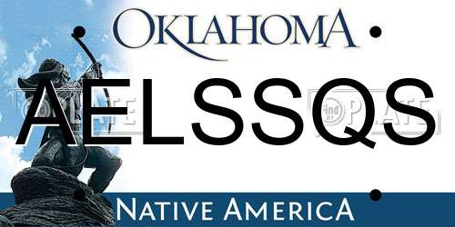 AELSSQS Oklahoma License Plate