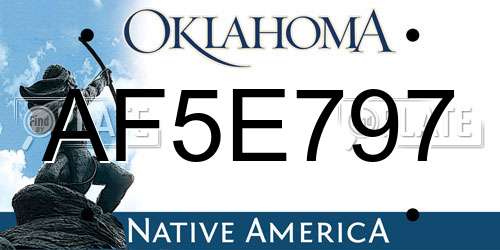 AF5E797 Oklahoma License Plate