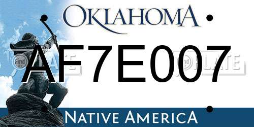AF7E007 Oklahoma License Plate