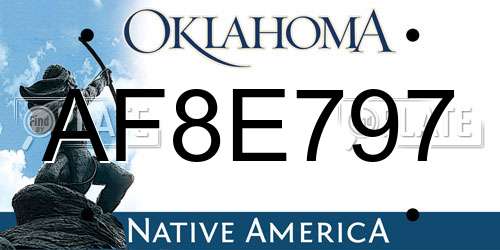 AF8E797 Oklahoma License Plate