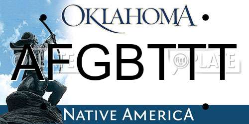 AFGBTTT Oklahoma License Plate