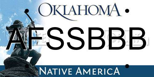 AFSSBBB Oklahoma License Plate
